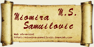 Miomira Samuilović vizit kartica